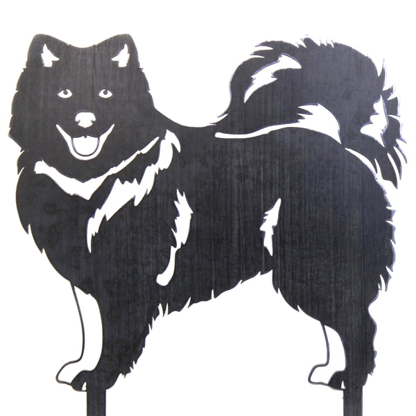 Japanese Spitz Corten steel dog silhouette – My Metal Rescue