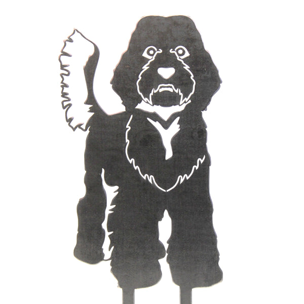 Labradoodle Corten steel dog silhouette – My Metal Rescue