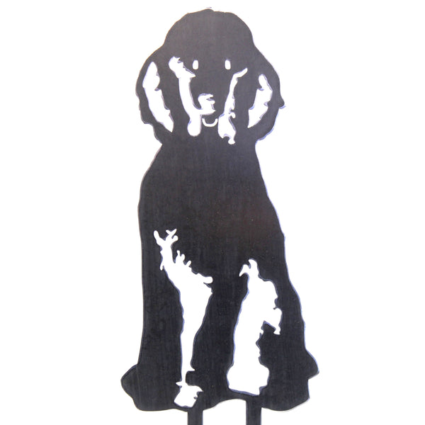 Poodle Corten steel dog silhouette – My Metal Rescue