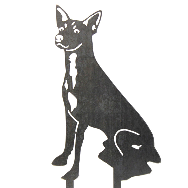 Rat Terrier Corten steel dog silhouette – My Metal Rescue