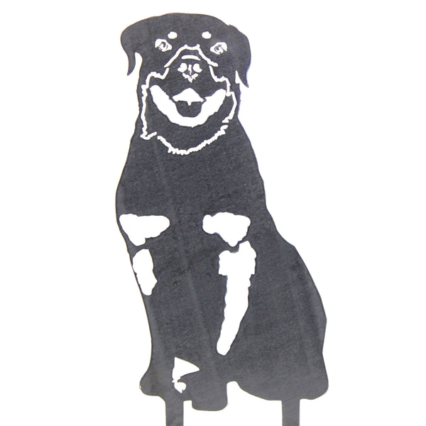 Rottweiler Corten steel dog silhouette – My Metal Rescue