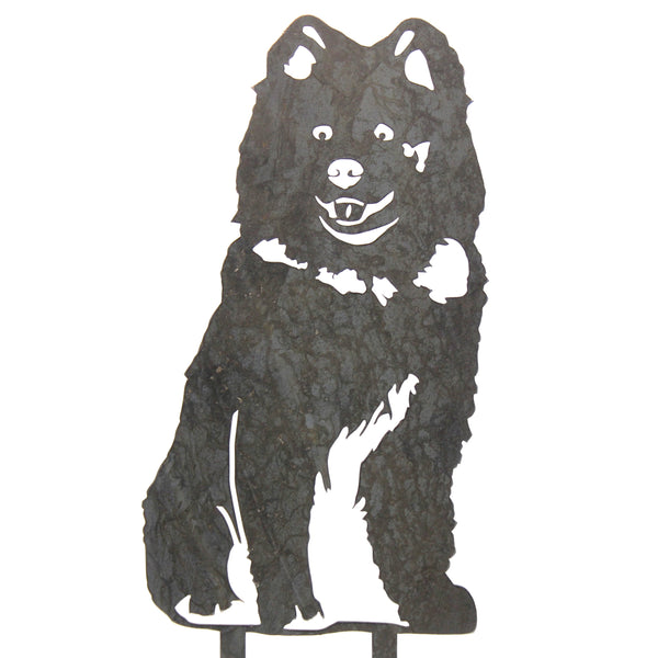 Samoyed Corten steel dog silhouette – My Metal Rescue
