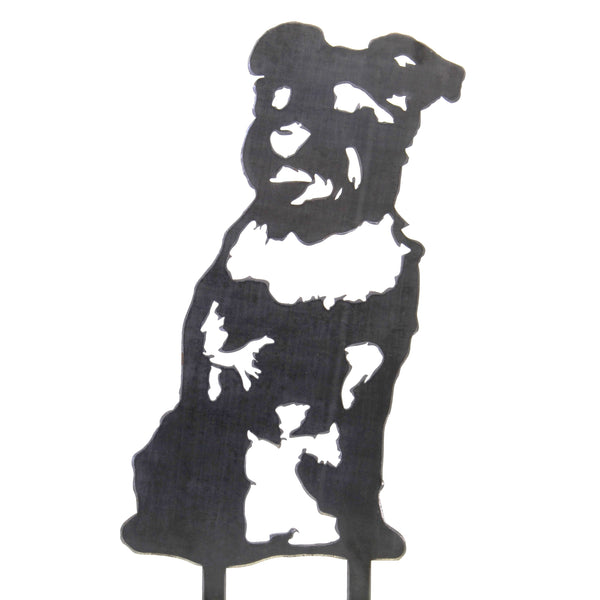 Schnauzer Corten steel dog silhouette – My Metal Rescue