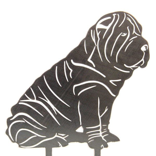 Shar Pei Corten steel dog silhouette – My Metal Rescue