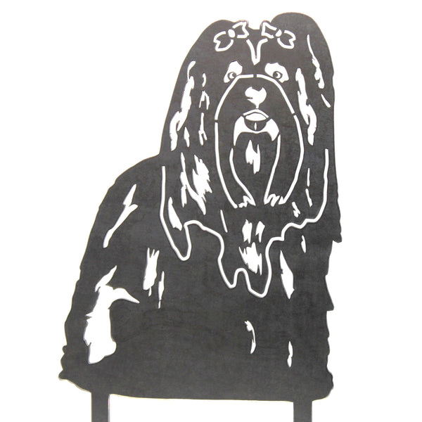 Shih Tzu Corten steel dog silhouette – My Metal Rescue