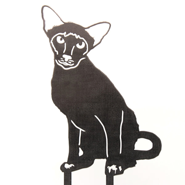 Siamese Corten steel dog silhouette – My Metal Rescue