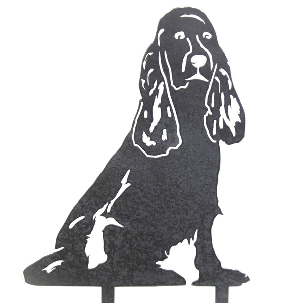 Cocker Spaniel Corten steel dog silhouette – My Metal Rescue