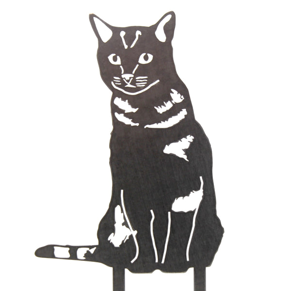 Shorthair Tabby Corten steel dog silhouette – My Metal Rescue