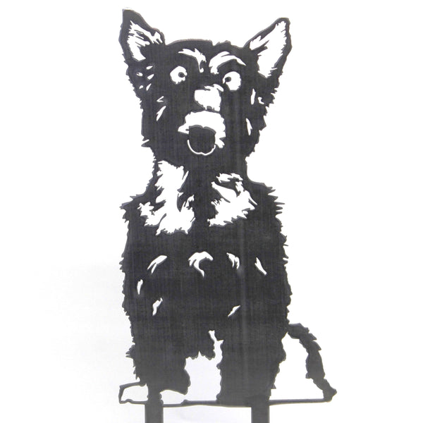 Yorkshire Terrier Corten steel dog silhouette – My Metal Rescue