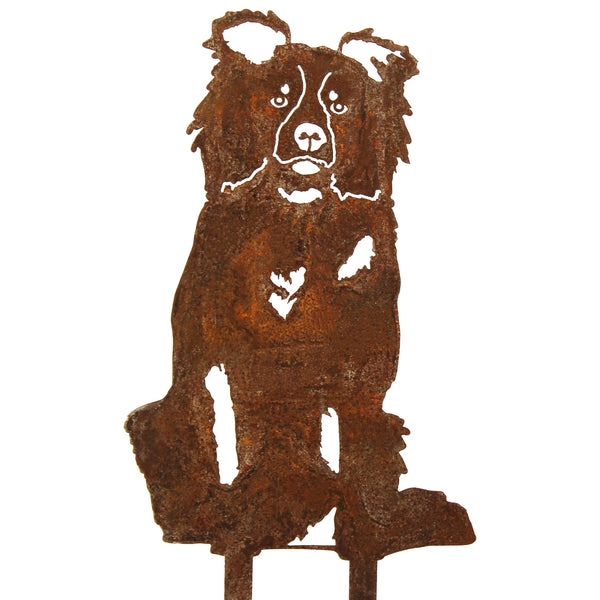 Border Collie Corten steel dog silhouette – My Metal Rescue