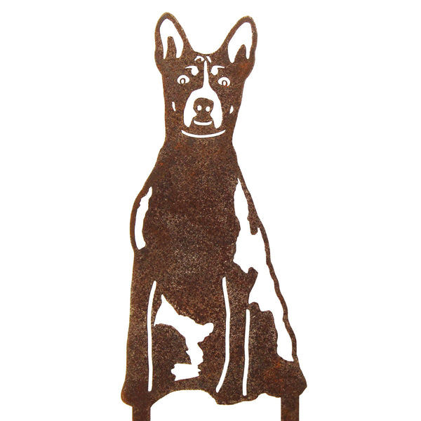 Basenji Corten steel dog silhouette – My Metal Rescue