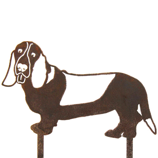 Basset Hound Corten steel dog silhouette – My Metal Rescue