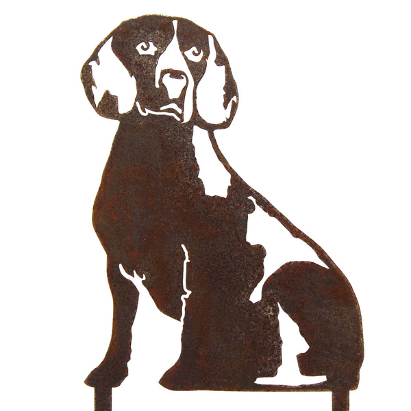 Beagle Corten steel dog silhouette – My Metal Rescue
