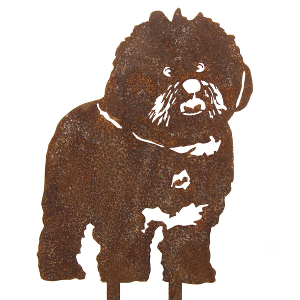 Bichon Frise Corten steel dog silhouette – My Metal Rescue