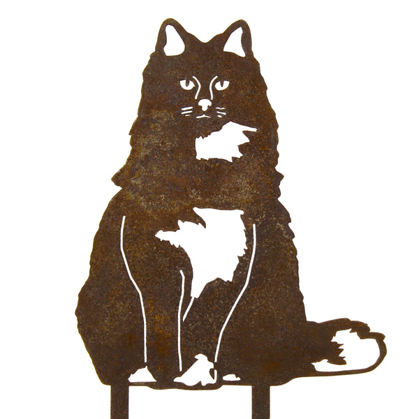 British Longhair Corten steel dog silhouette – My Metal Rescue