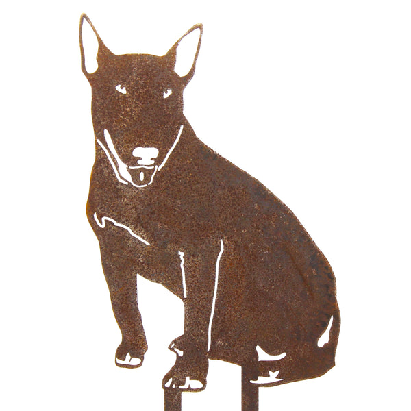 Bull Terrier Corten steel dog silhouette – My Metal Rescue