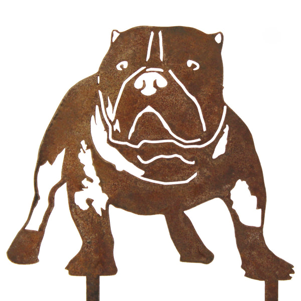American Bully Corten steel dog silhouette – My Metal Rescue