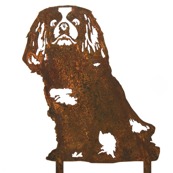Cavalier King Charles Spaniel Corten steel dog silhouette – My Metal Rescue