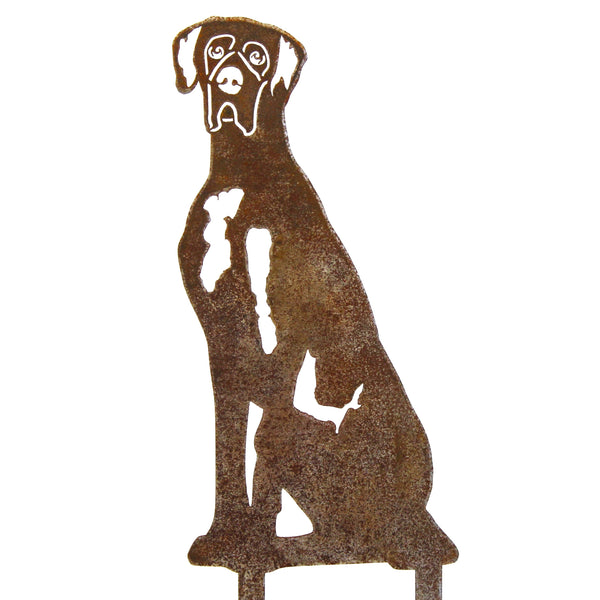 Great Dane Corten steel dog silhouette – My Metal Rescue