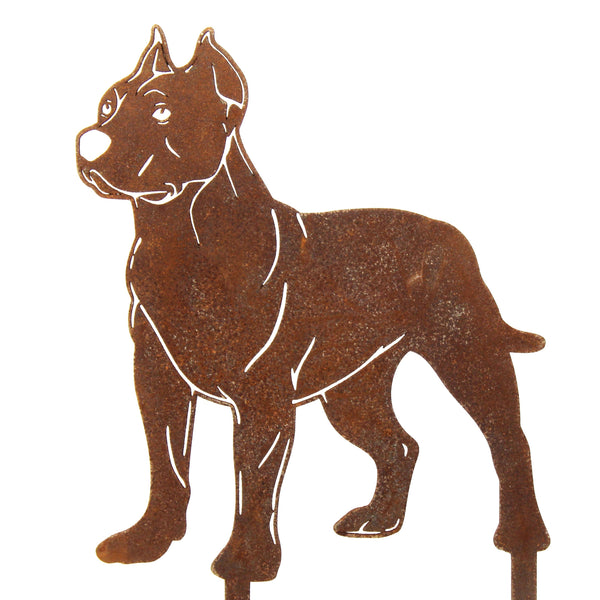 Dogo Argentino Corten steel dog silhouette – My Metal Rescue