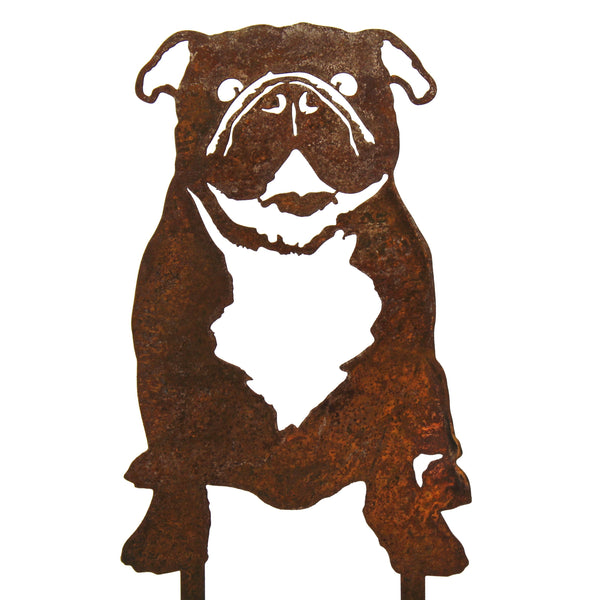 English Bulldog Corten steel dog silhouette – My Metal Rescue