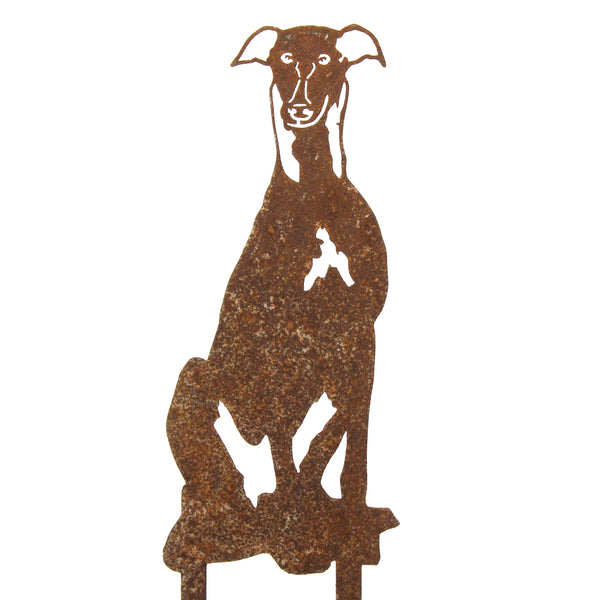 Whippet Corten steel dog silhouette – My Metal Rescue