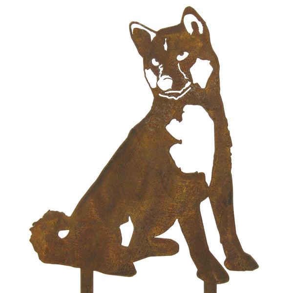 Shiba Inu Corten steel dog silhouette – My Metal Rescue