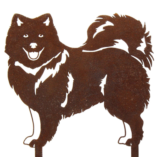Japanese Spitz Corten steel dog silhouette – My Metal Rescue