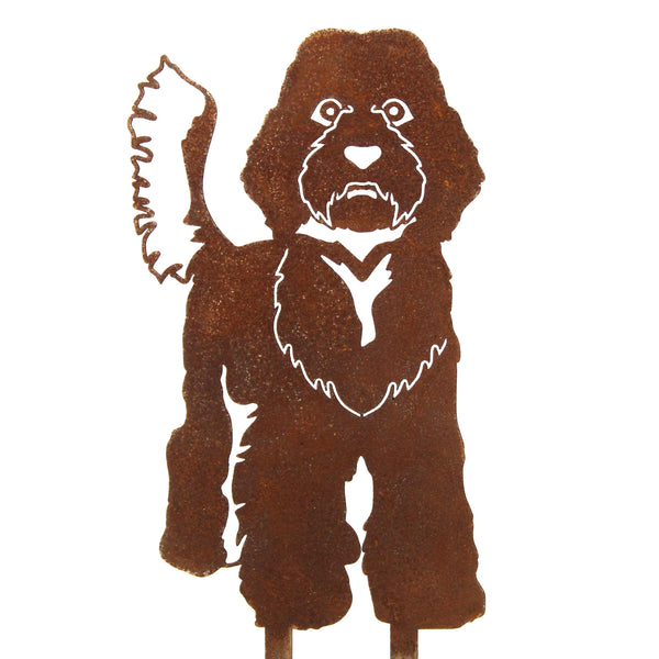 Labradoodle Corten steel dog silhouette – My Metal Rescue