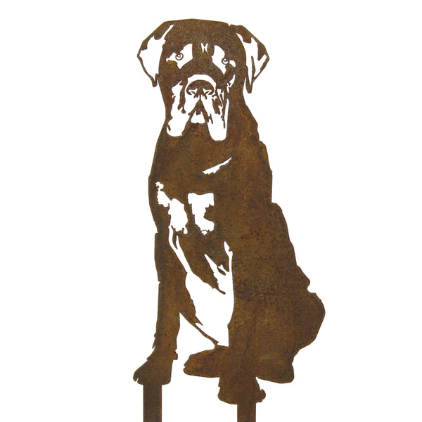 Mastiff Corten steel dog silhouette – My Metal Rescue