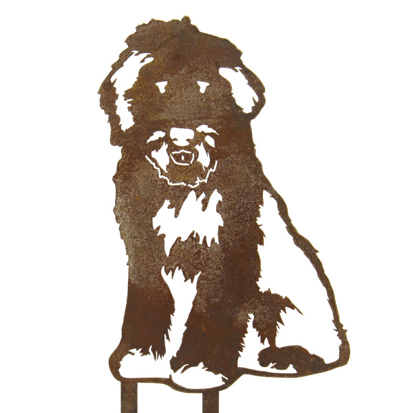 Old English Sheepdog Corten steel dog silhouette – My Metal Rescue