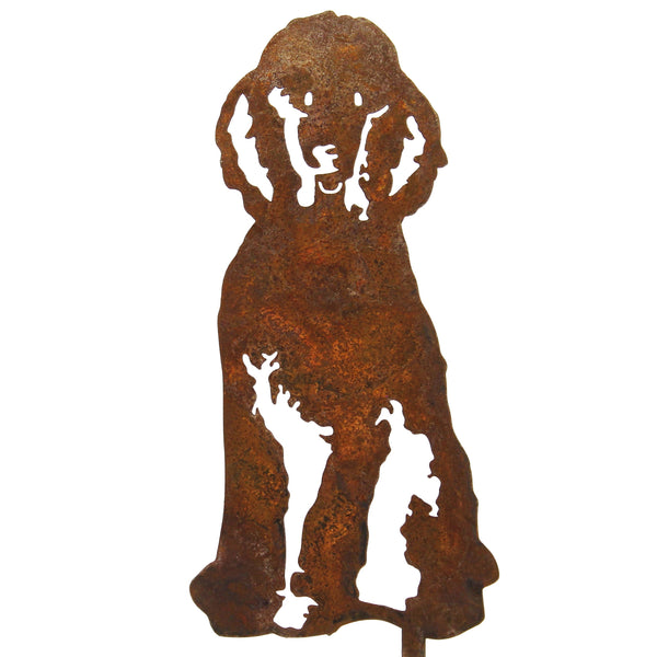 Poodle Corten steel dog silhouette – My Metal Rescue