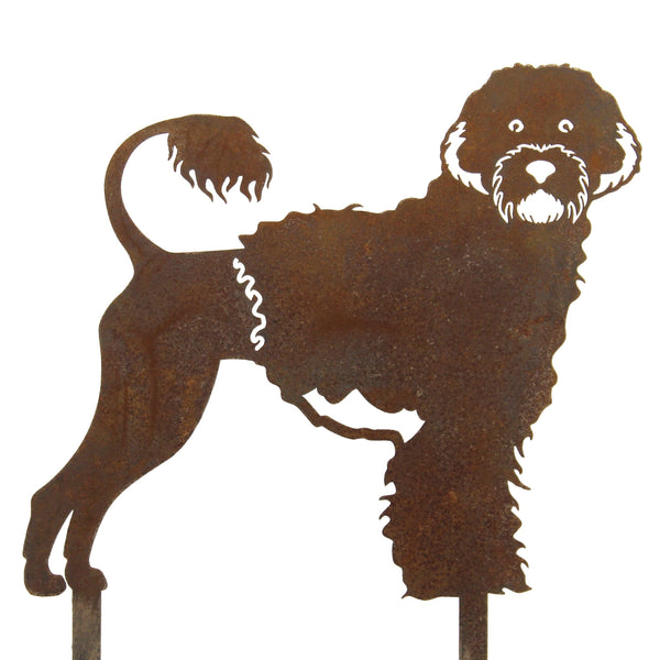 Portuguese Water Dog Corten steel dog silhouette – My Metal Rescue