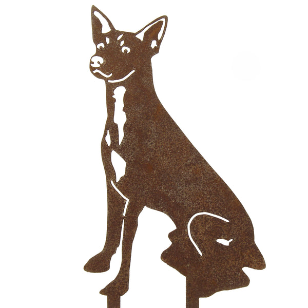 Rat Terrier Corten steel dog silhouette – My Metal Rescue