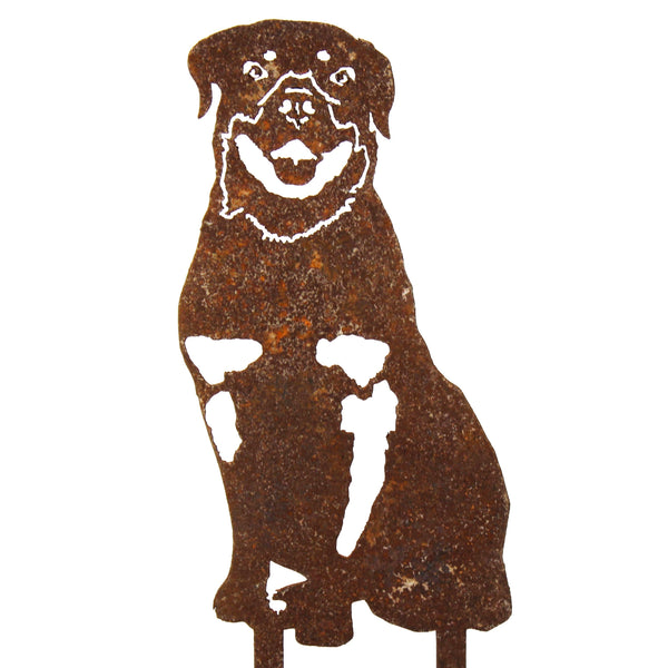 Rottweiler Corten steel dog silhouette – My Metal Rescue