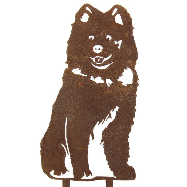 Samoyed Corten steel dog silhouette – My Metal Rescue