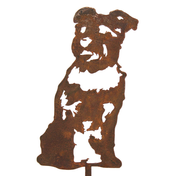 Schnauzer Corten steel dog silhouette – My Metal Rescue
