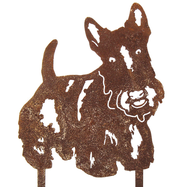 Scottish Terrier Corten steel dog silhouette – My Metal Rescue