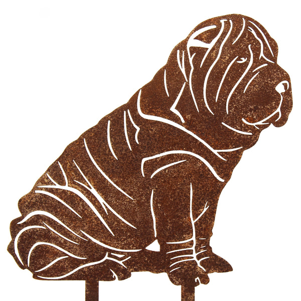 Shar Pei Corten steel dog silhouette – My Metal Rescue
