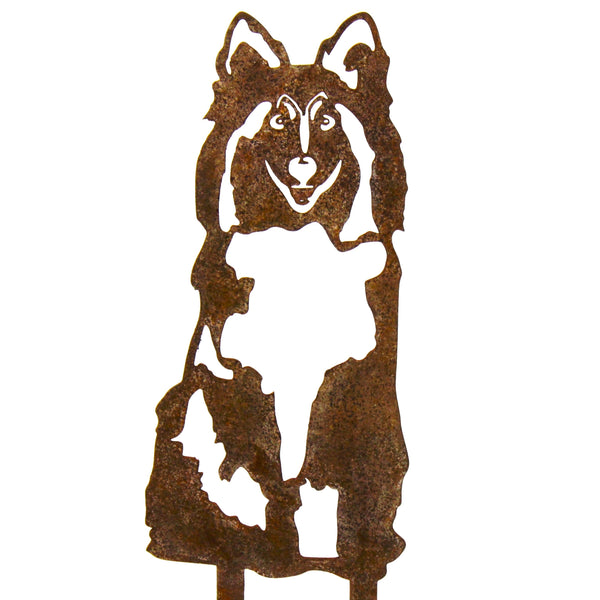 Shetland Sheepdog Corten steel dog silhouette – My Metal Rescue