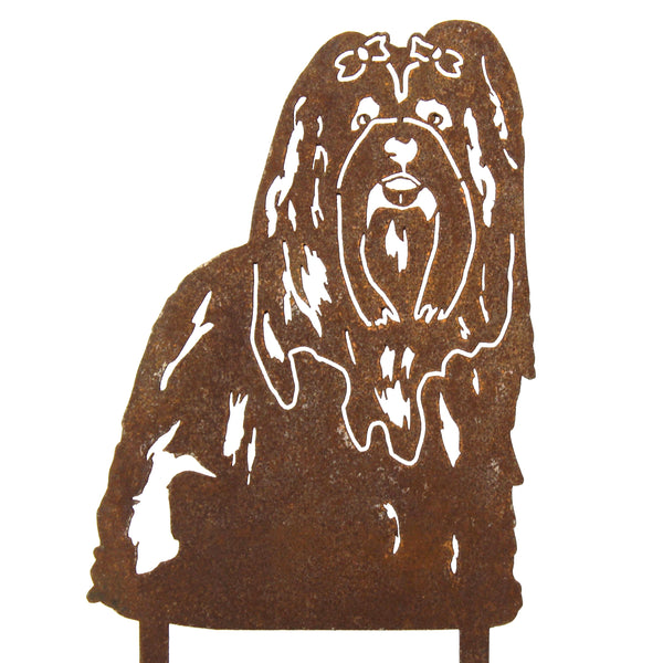 Shih Tzu Corten steel dog silhouette – My Metal Rescue