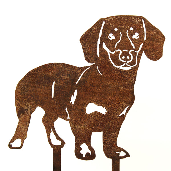 Dachshund Shorthaired Corten steel dog silhouette – My Metal Rescue