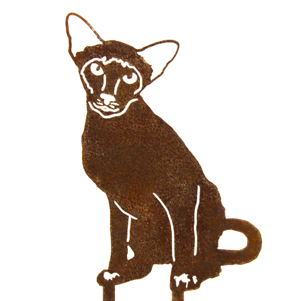 Siamese Corten steel dog silhouette – My Metal Rescue