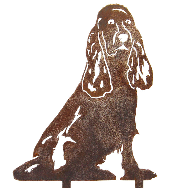 Cocker Spaniel Corten steel dog silhouette – My Metal Rescue