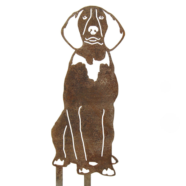 American English Coonhound Corten steel dog silhouette – My Metal Rescue