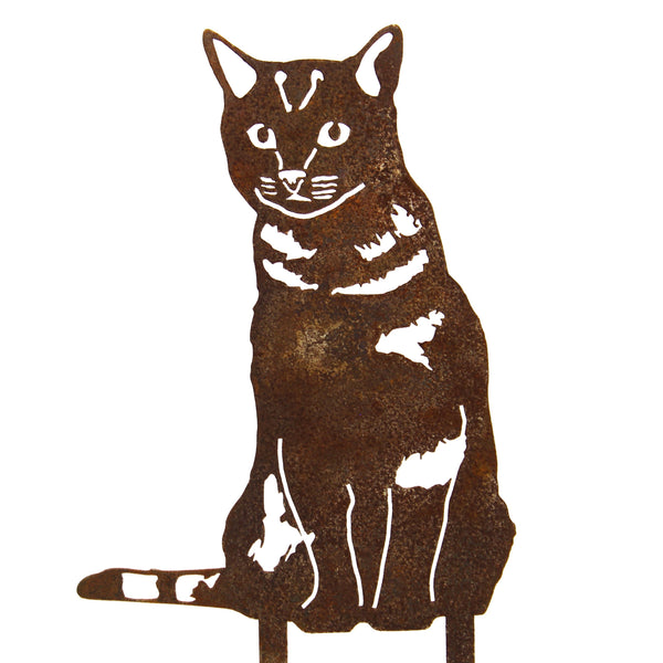 Shorthair Tabby Corten steel dog silhouette – My Metal Rescue