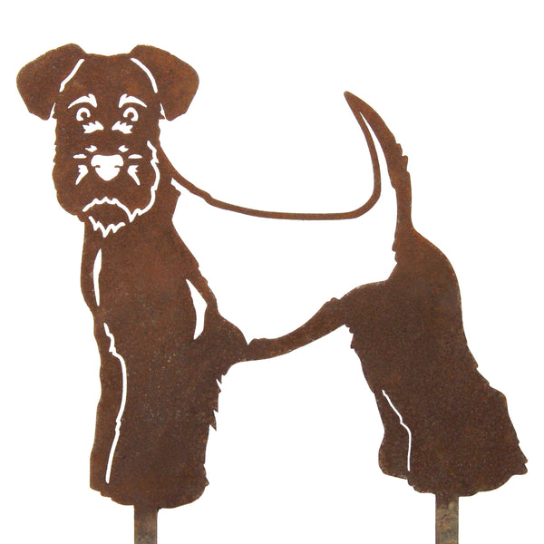 Welsh Terrier Corten steel dog silhouette – My Metal Rescue