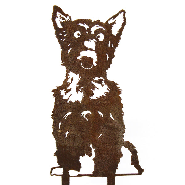 Yorkshire Terrier Corten steel dog silhouette – My Metal Rescue