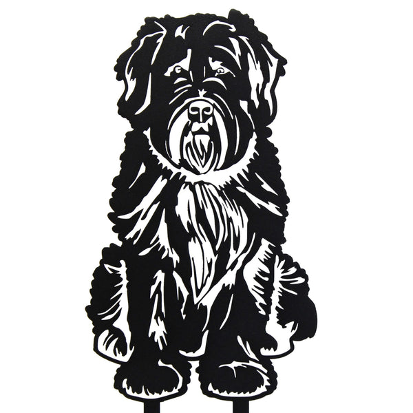 Soft Coated Wheaten Terrier Corten steel dog silhouette, matte black finish – My Metal Rescue