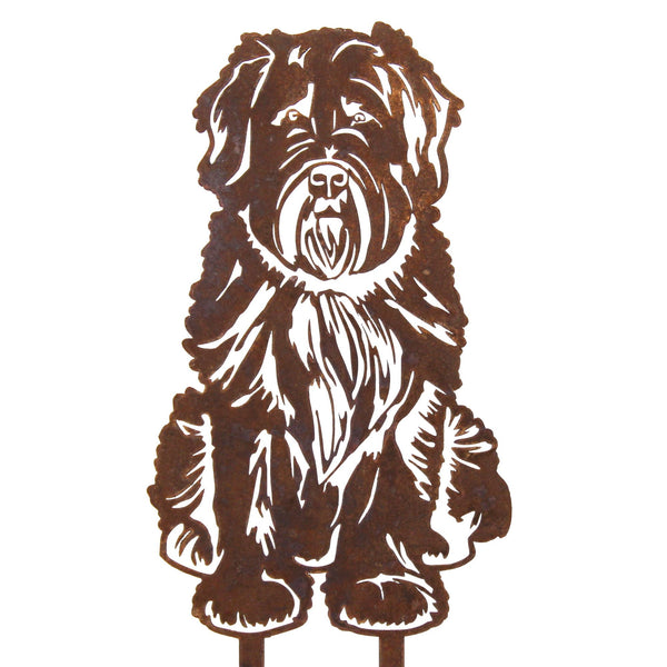 Soft Coated Wheaten Terrier Corten steel dog silhouette, rusted patina finish – My Metal Rescue